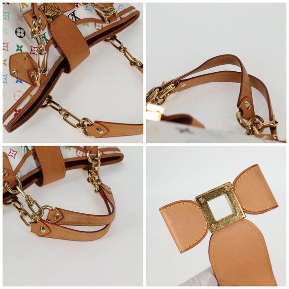 LOUIS VUITTON Monogram Multicolor Annie GM Tote Bag White M40303 LV Auth 133621V - Picture 16 of 16